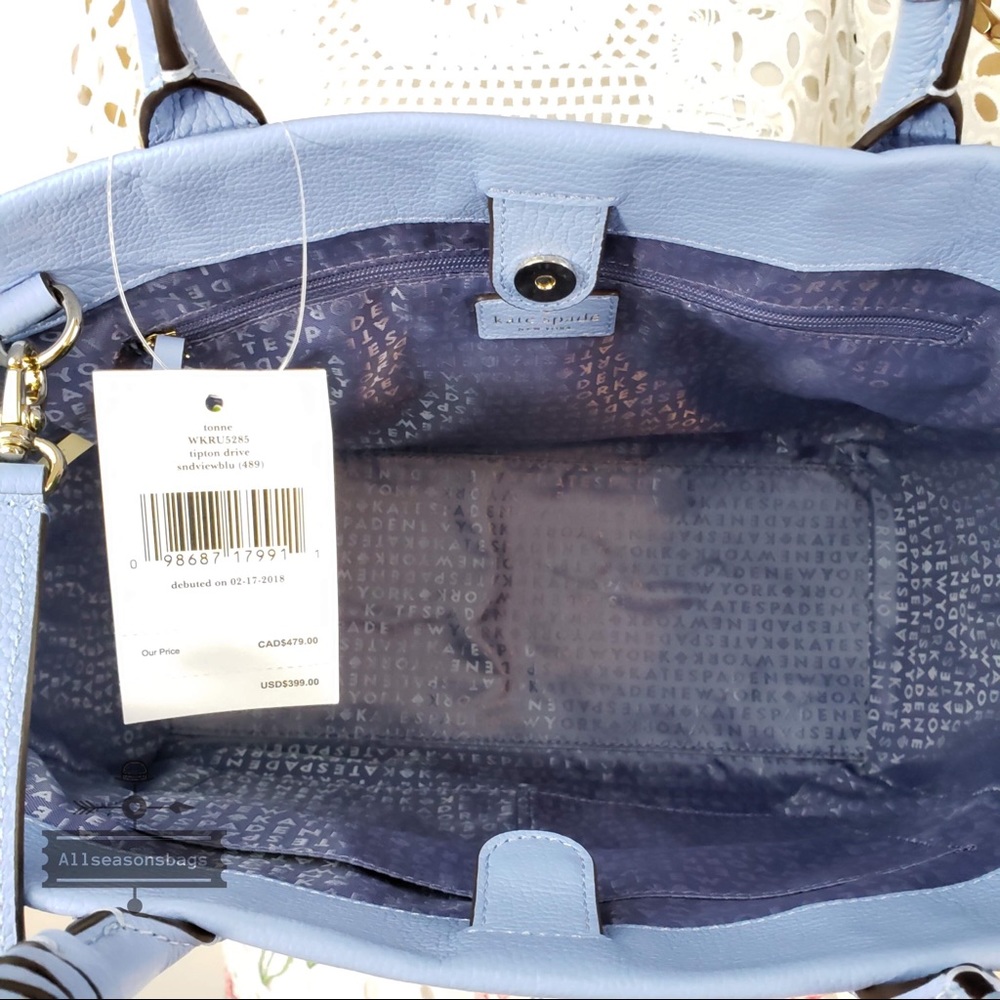 NWT Kate Spade Tonne Tipton Drive Sandview Blue - Picture 7 of 8